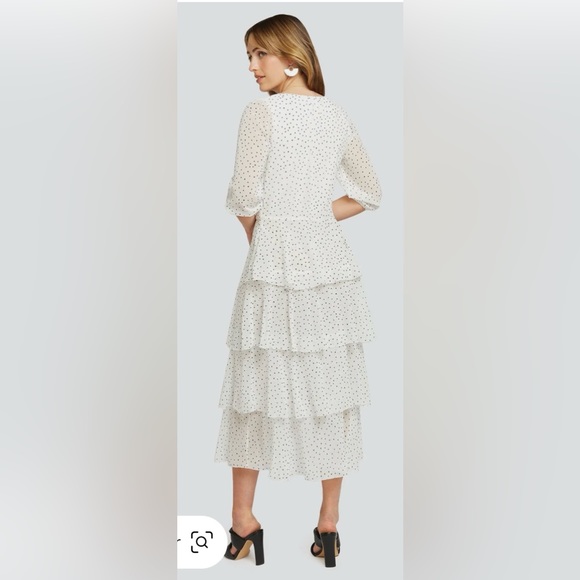 NWT Belle & Bloom polka dot midi tiered dress size small - Picture 6 of 10